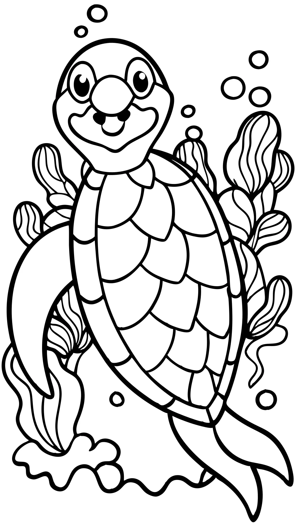 coloriages de tortue colorée